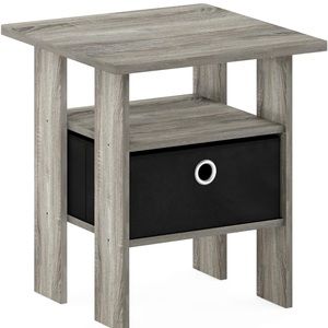 Set (2) of Furinno Night Stands, French Oak Grey